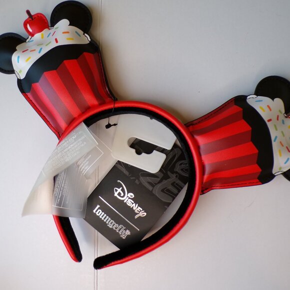 Loungefly Disney Mickey Mouse Sprinkle Cupcake Ears Headband RARE NWT - Picture 1 of 7